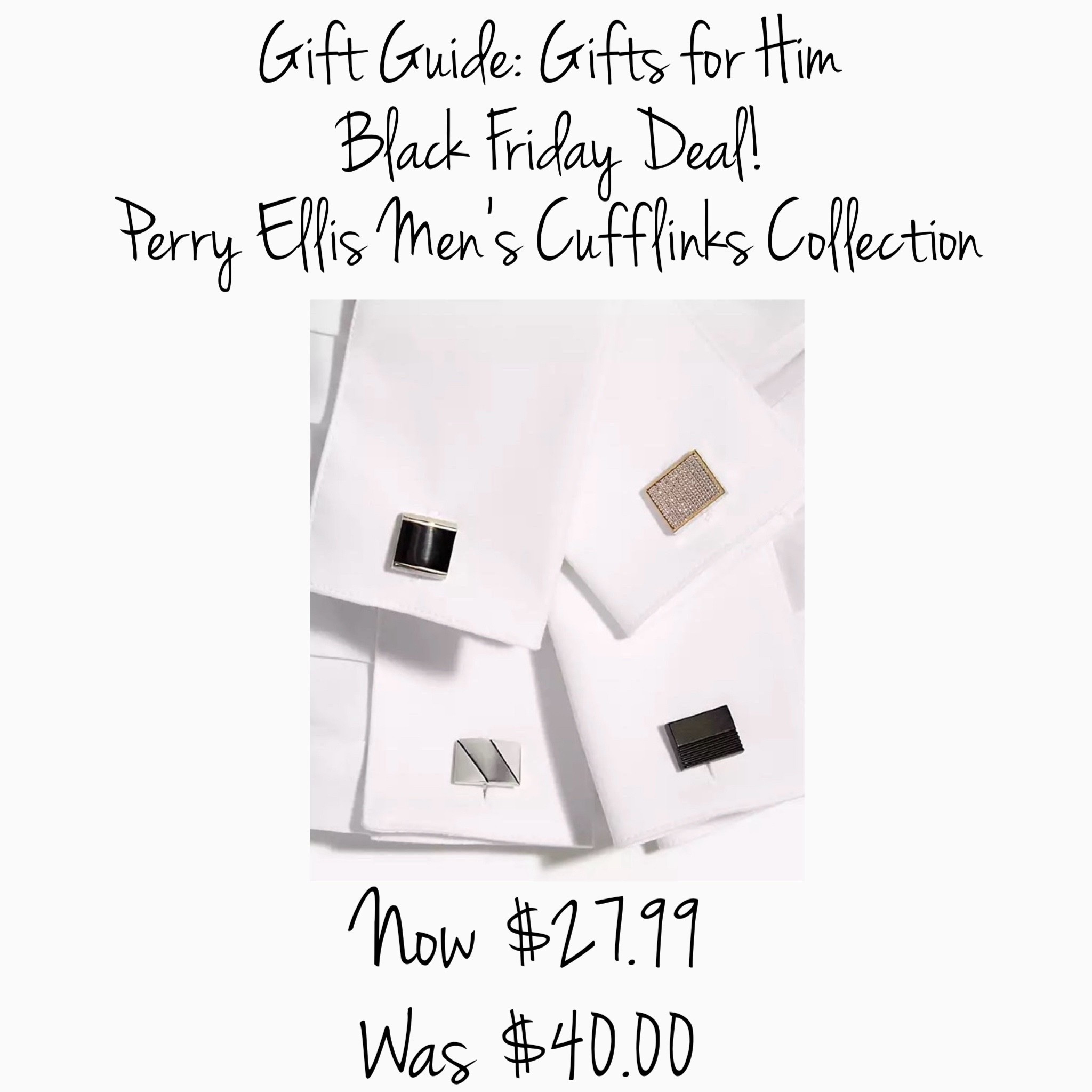 Men’s cuff links, men’s accessories, Perry Ellis accessories, Perry Ellis cuff links, gift guide, gifts for him, Black Friday deal.

#LTKCyberWeek #LTKMens #LTKGiftGuide