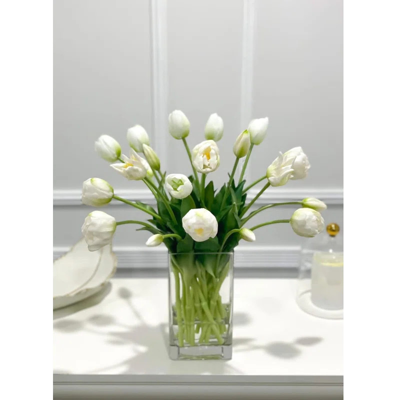 Peony Arrangement in Vase | Wayfair North America