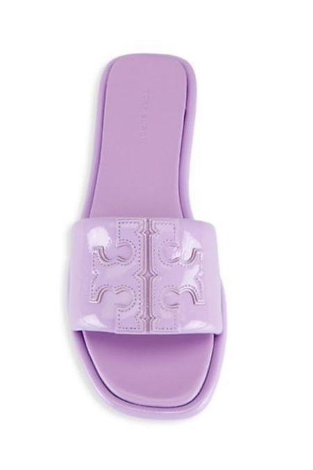 Tory Burch Patent Slide Sandalnon sale for under $100! These slides are so comfy and perfect for your next beach or pool side vacation! I love the pretty lavender shade 

#LTKsalealert #LTKstyletip #LTKunder100