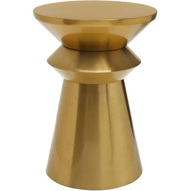 Meridian Furniture Jai Rich Gold Brushed Metal End Table | Walmart (US)