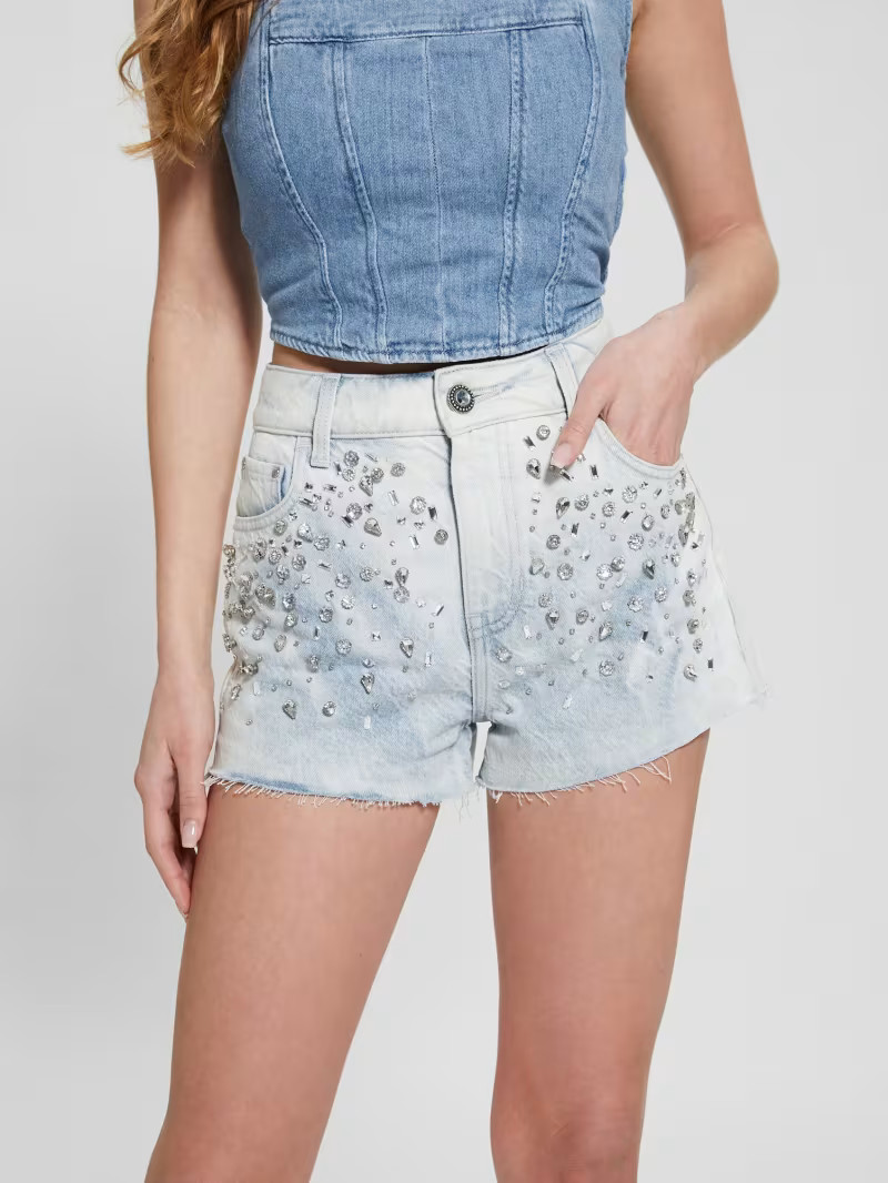 Mom Rhinestone Shorts | Guess US | Guess (US)