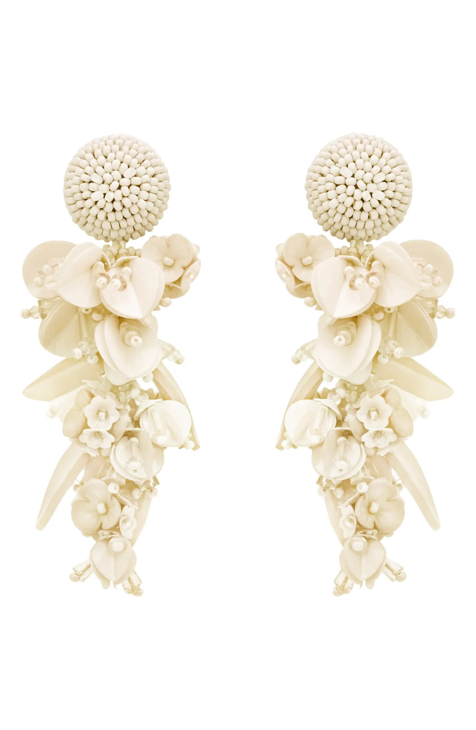 Floral Clip-On Chandelier Earrings | Nordstrom