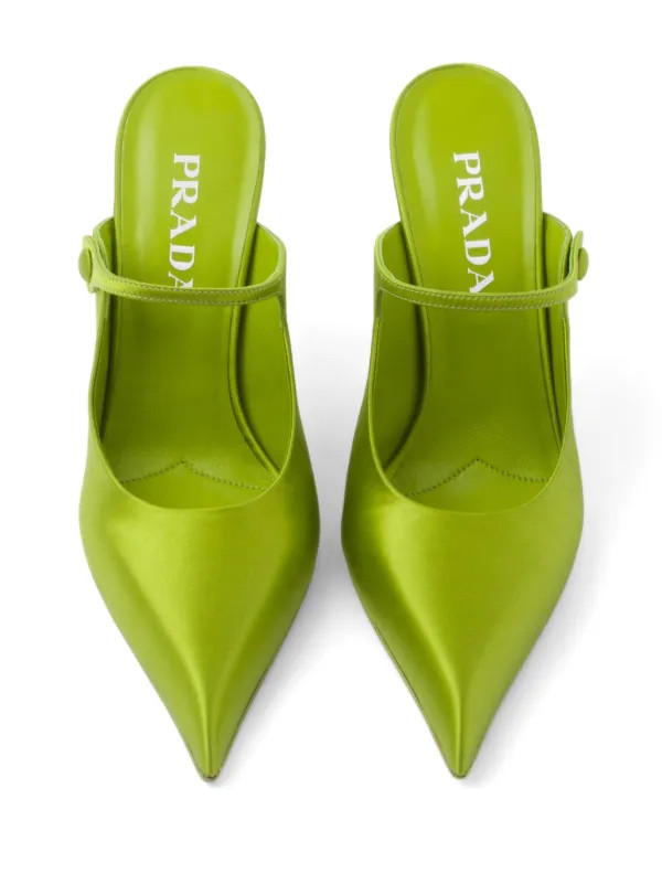 Prada 75mm Satin Mules - Farfetch | Farfetch Global