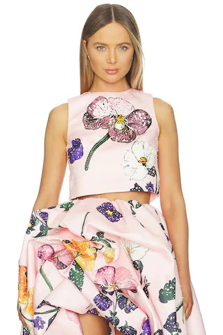 LEO LIN Iris Embellished Top in Wildbloom from Revolve.com | Revolve Clothing (Global)