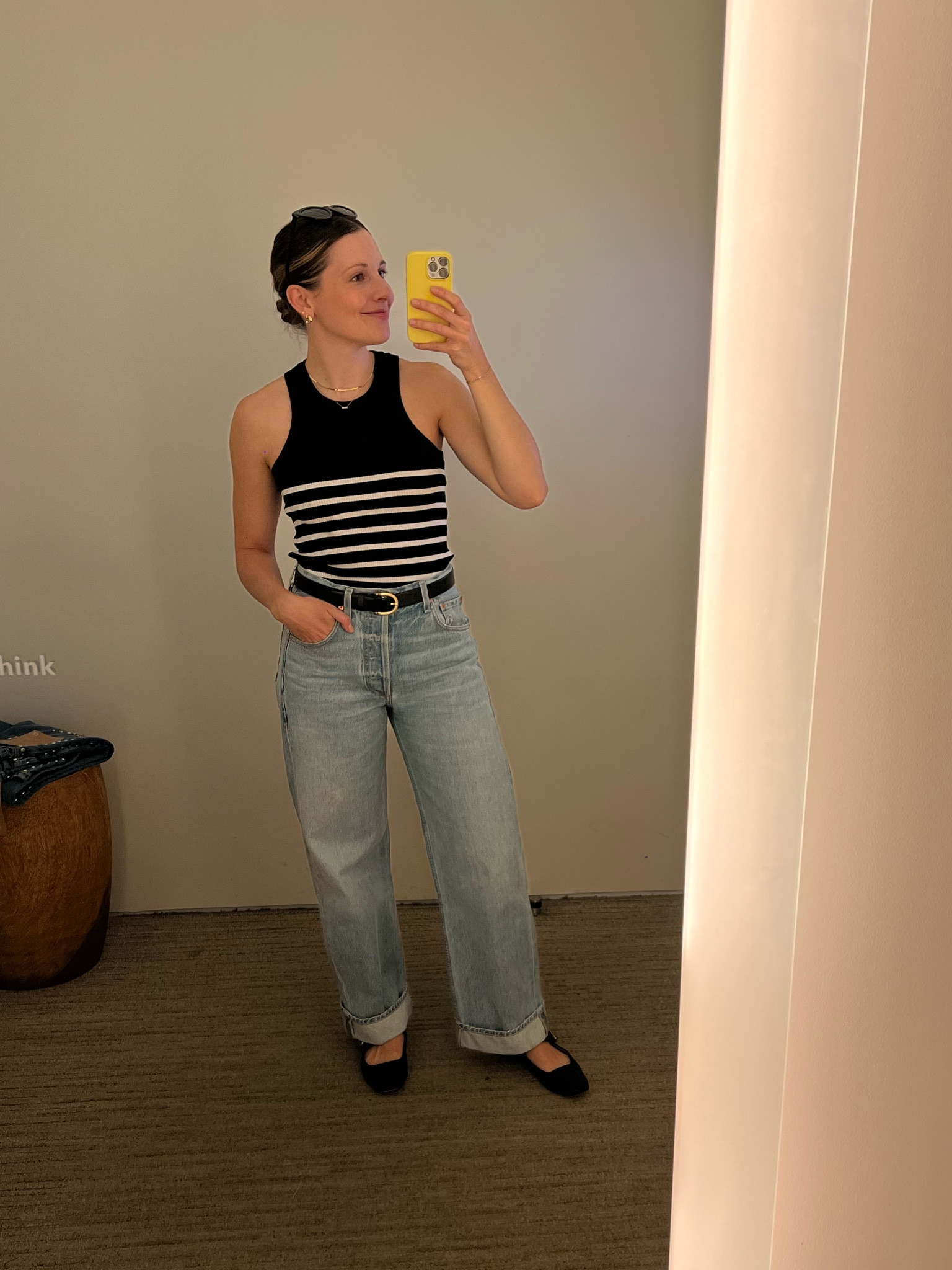 tank: old zara
jeans: size down one size (in a 25)

#LTKSeasonal #LTKfindsunder100 #LTKstyletip