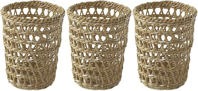 5pcs Cup Sleeve Straw Woven Cup Cover Holders Drinks Sleeve Holder Tumbler Insulator Sleeves for ... | Amazon (US)