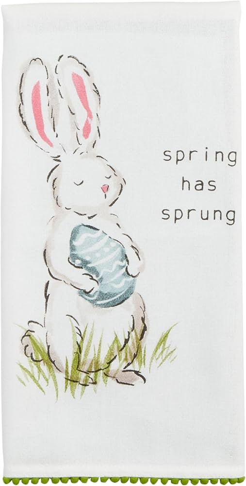 Mud Pie Spring Has Bunny Egg Tea Towel; 26" x 16 1/2" | Amazon (US)