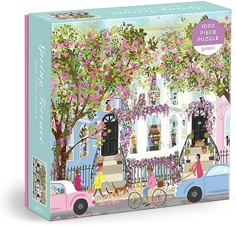 Galison Spring Terrace – 1000 Piece Joy Laforme Puzzle Featuring a Magnolia Filled Neighborhood... | Amazon (US)