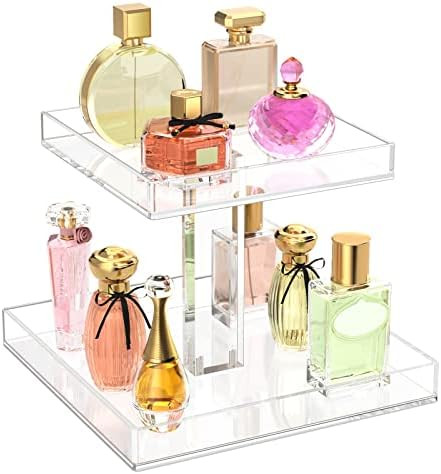 NIUBEE 2-Tier Acrylic Bathroom Cosmetic Storage Organizer for Dresser and Countertop - Standing P... | Amazon (US)