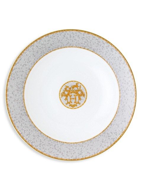 La Table Hermes Mosaïque Au 24 Gold Round Deep Platter | Saks Fifth Avenue