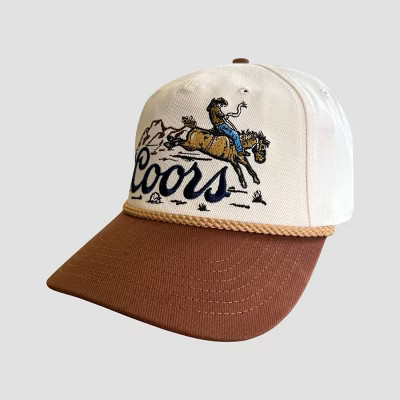 Coors Men's Cowboy Baseball Hat - Brown/Cream | Target