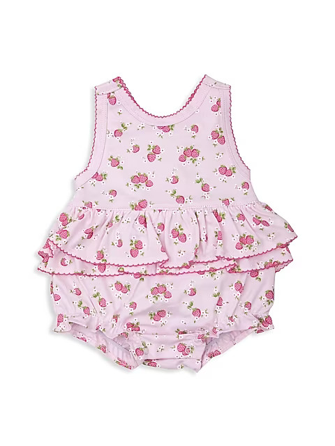 Baby Girl's Strawberry Soiree Print Bubble Romper | Saks Fifth Avenue