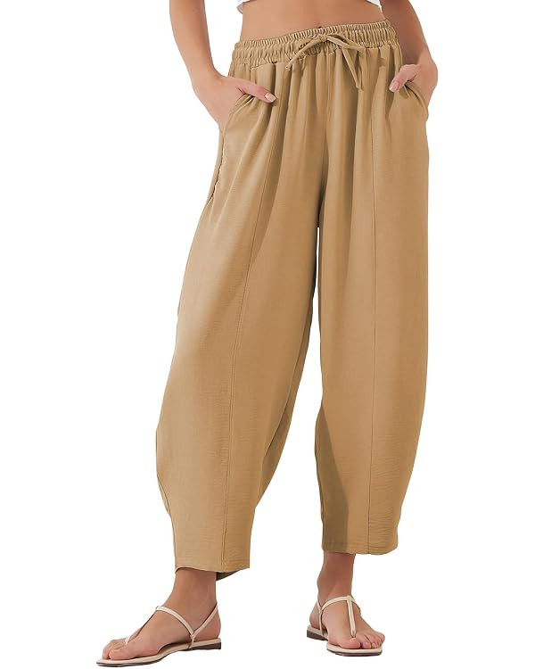 EVALESS Women's High Waisted Wide Leg Palazzo Trousers | Amazon (US)