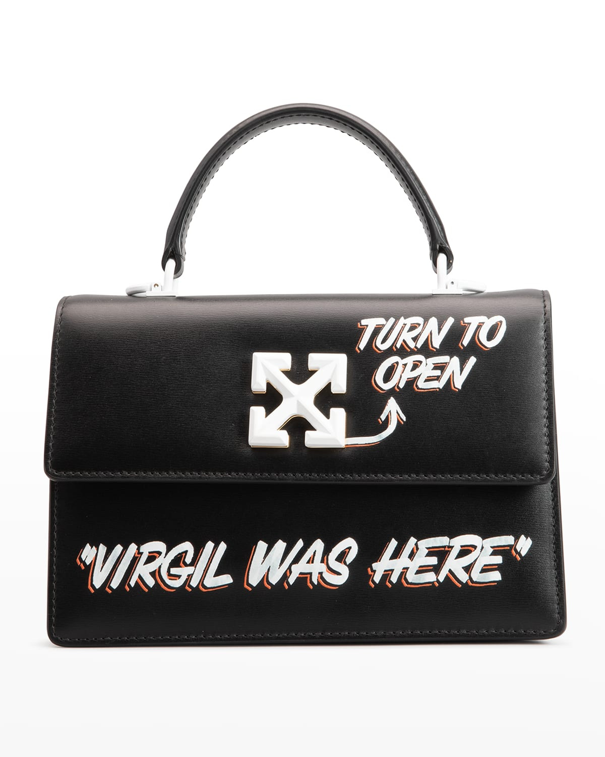 Jitney 1.4 Quote Leather Top-Handle Bag | Neiman Marcus