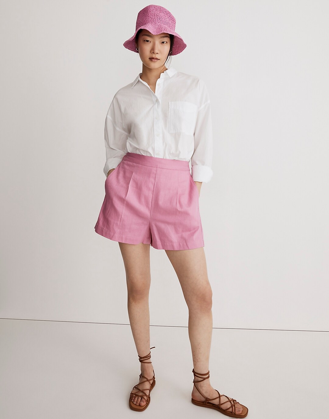 Clean Pull-On Shorts in Linen-Cotton | Madewell