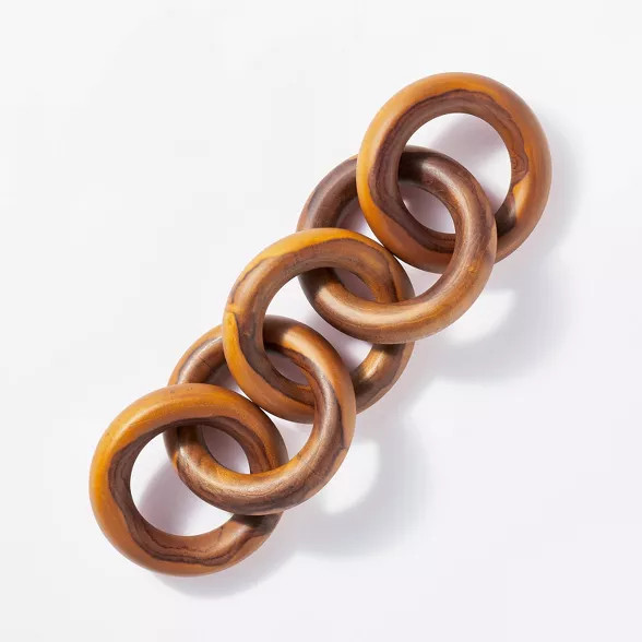 2.5" x 17" Decorative Teak Wood Chain Figurine - Threshold™ designed with Studio McGee | Target