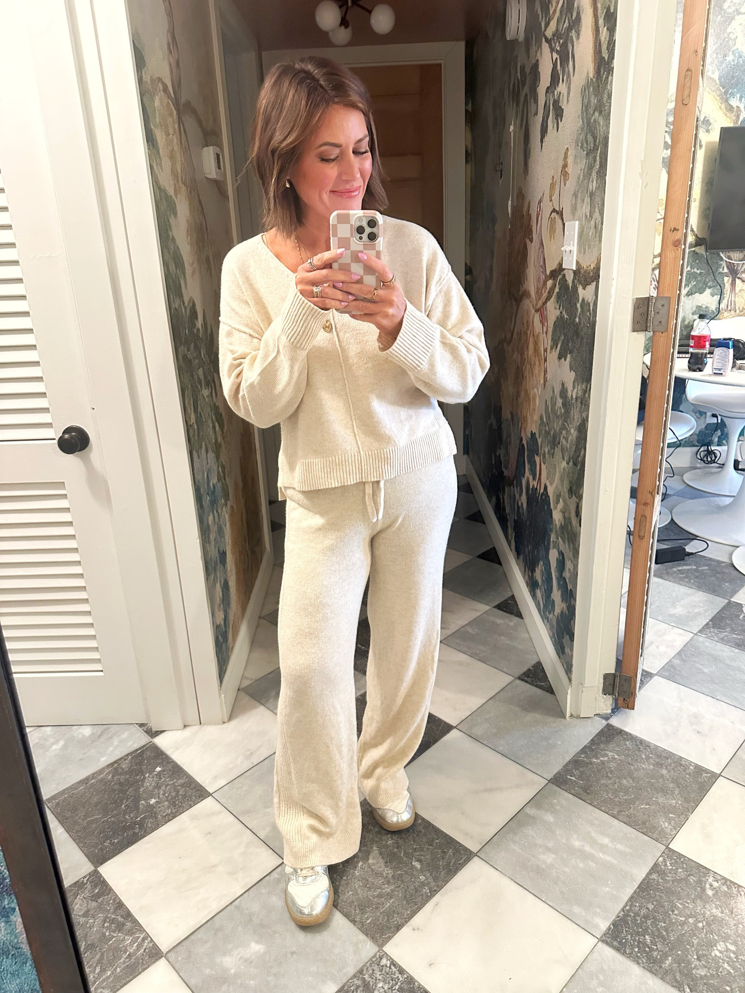 Another cozy loungewear set from target!!  

Style your fav loungewear with some jewelry and sneakers to feel comfy but still look cute for everyday errands or a girls night🫶🏼

#LTKFindsUnder50 #LTKStyleTip