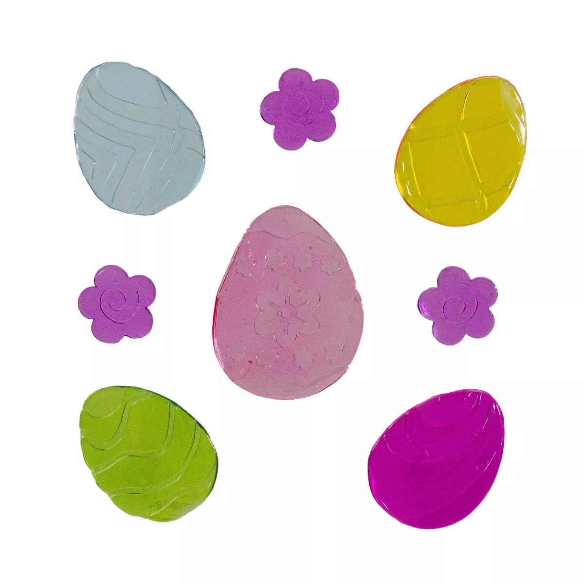 Northlight 8-Piece Yellow and Purple Easter Egg Spring Gel Window Clings | Target