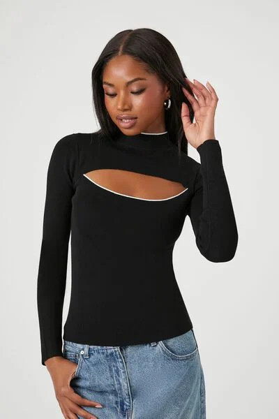 Cutout Mock Neck Sweater | Forever 21 (US)
