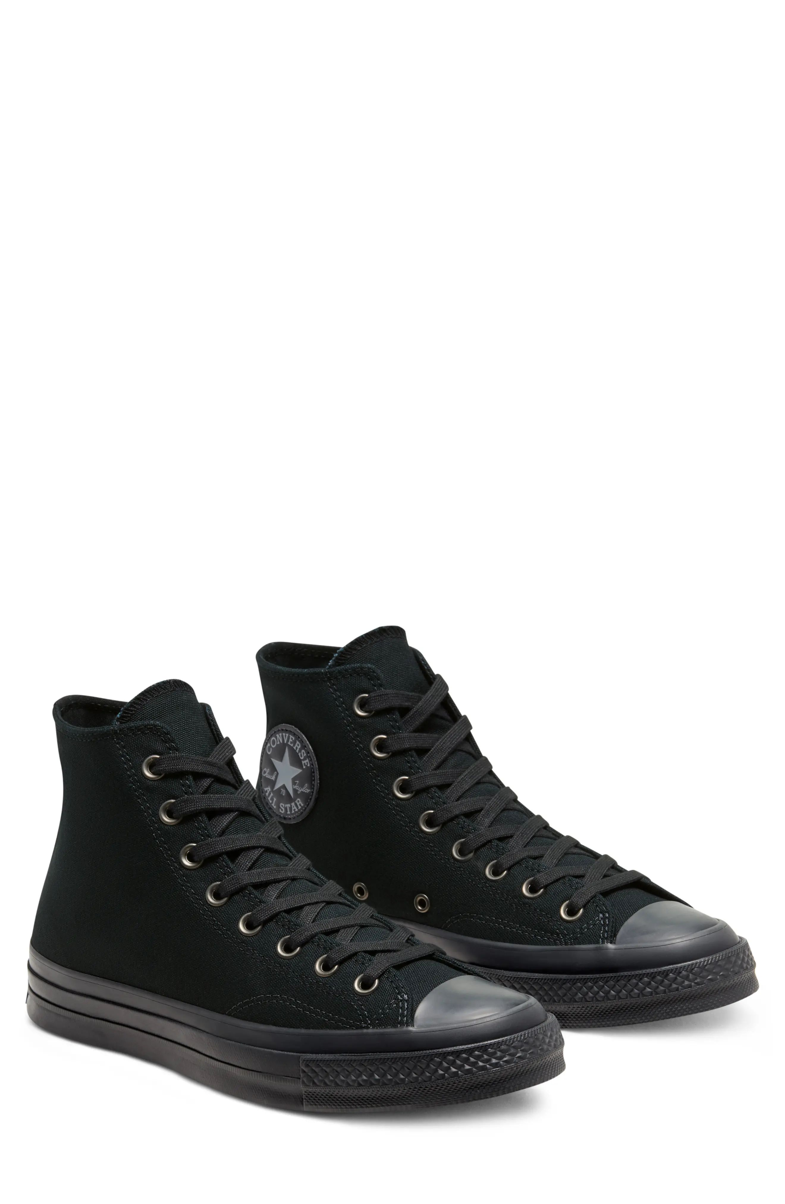 Converse Chuck Taylor(R) All Star(R) 70 High Top Sneaker in Black/Almost Black/Black at Nordstrom | Nordstrom