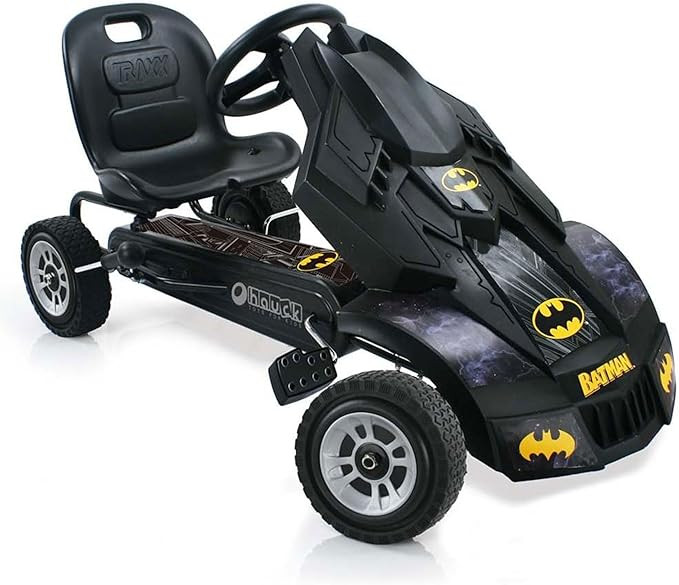 Batmobile Pedal Go Kart, Superhero Ride On Batman Car Vehicle for Kids, Black | Amazon (US)