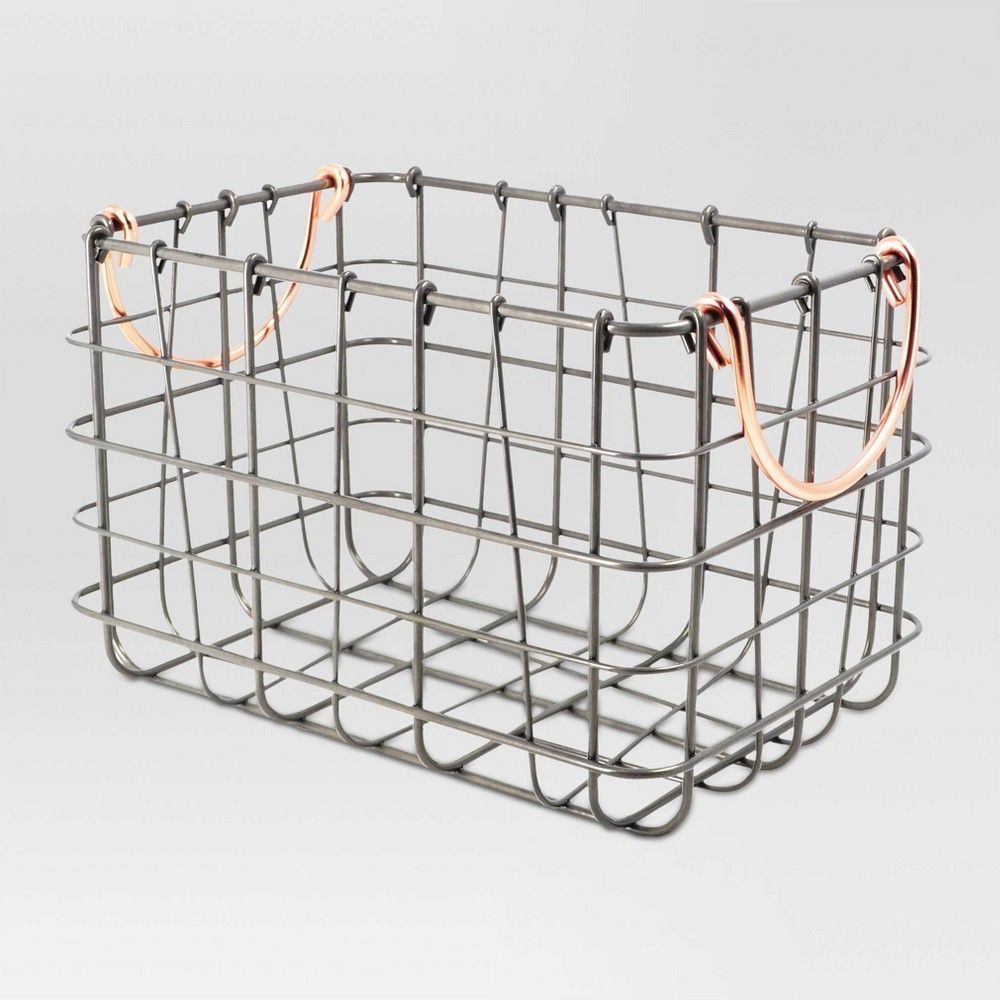 Wire Basket Antique Pewter - Threshold | Target