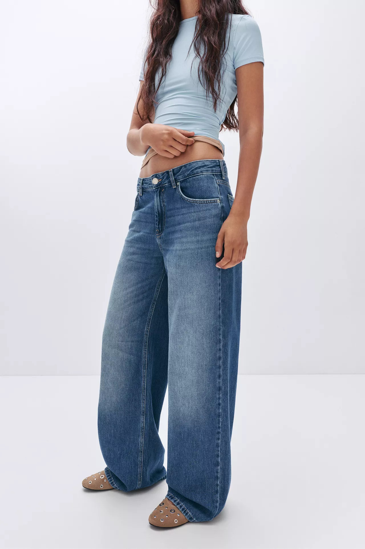 Jeans loose-fit tiefer Bund | PULL and BEAR DE