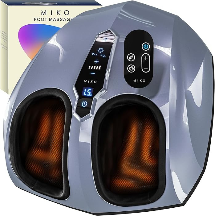 MIKO Foot Massager Machine - Deep Kneading, Shiatsu, Air Compression, and Heat Therapy - Plantar ... | Amazon (US)