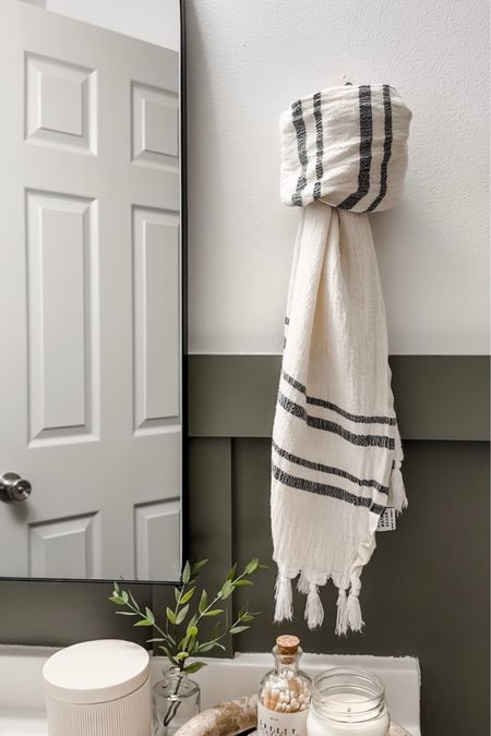 Turkish cotton towel | tray styling | bathroom decor 

#LTKhome #LTKSeasonal #LTKunder50