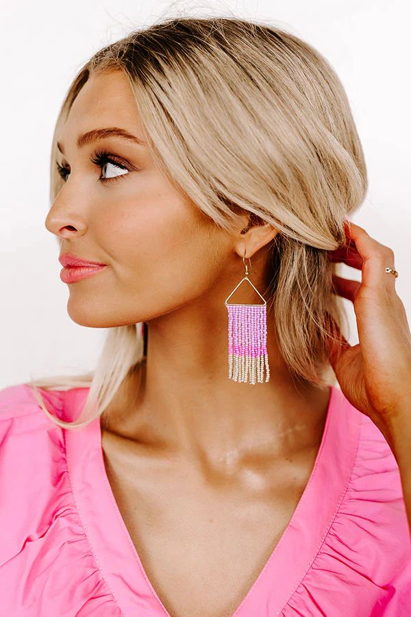 Dance Around Beaded Earrings in Dusty Purple | Impressions Online Boutique