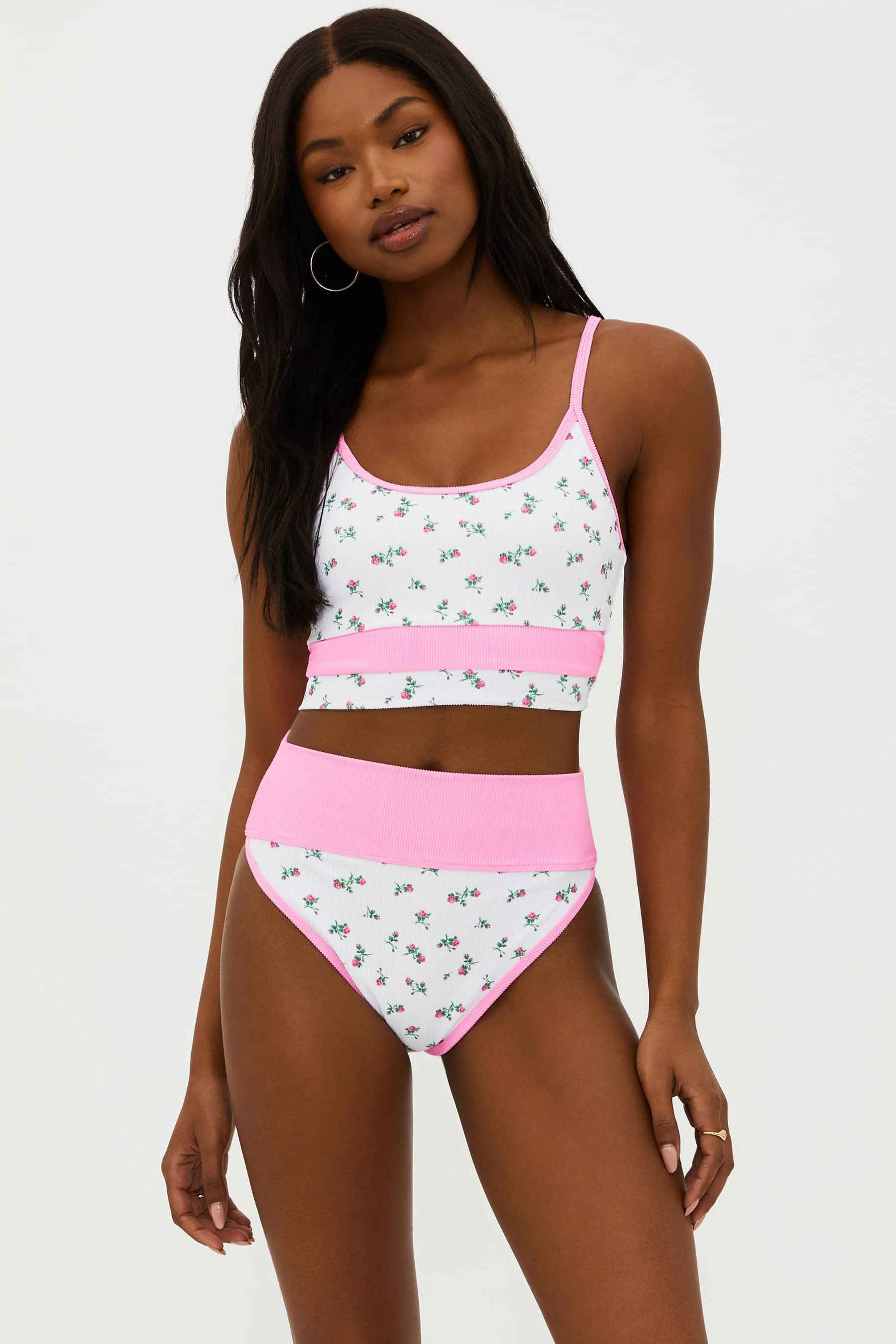 Eva Top Peony Blossom Colorblock | Bikini Top | Beach Riot | Beach Riot