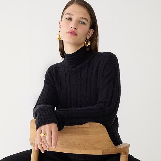 Ribbed mockneck sweater in Supersoft yarn | J.Crew US