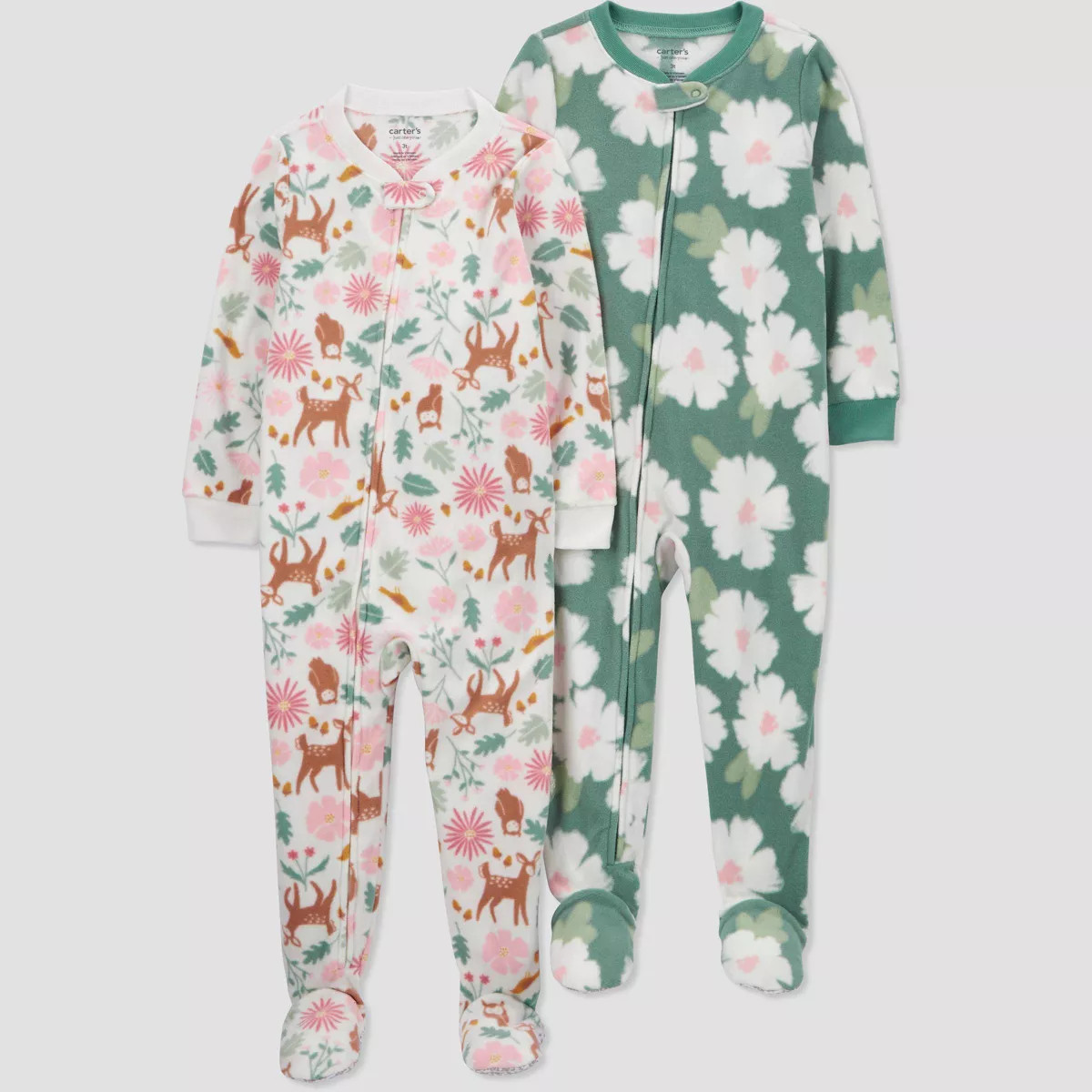 Carter's Just One You®️ Toddler Girls' Fleece Footed Pajamas | Target