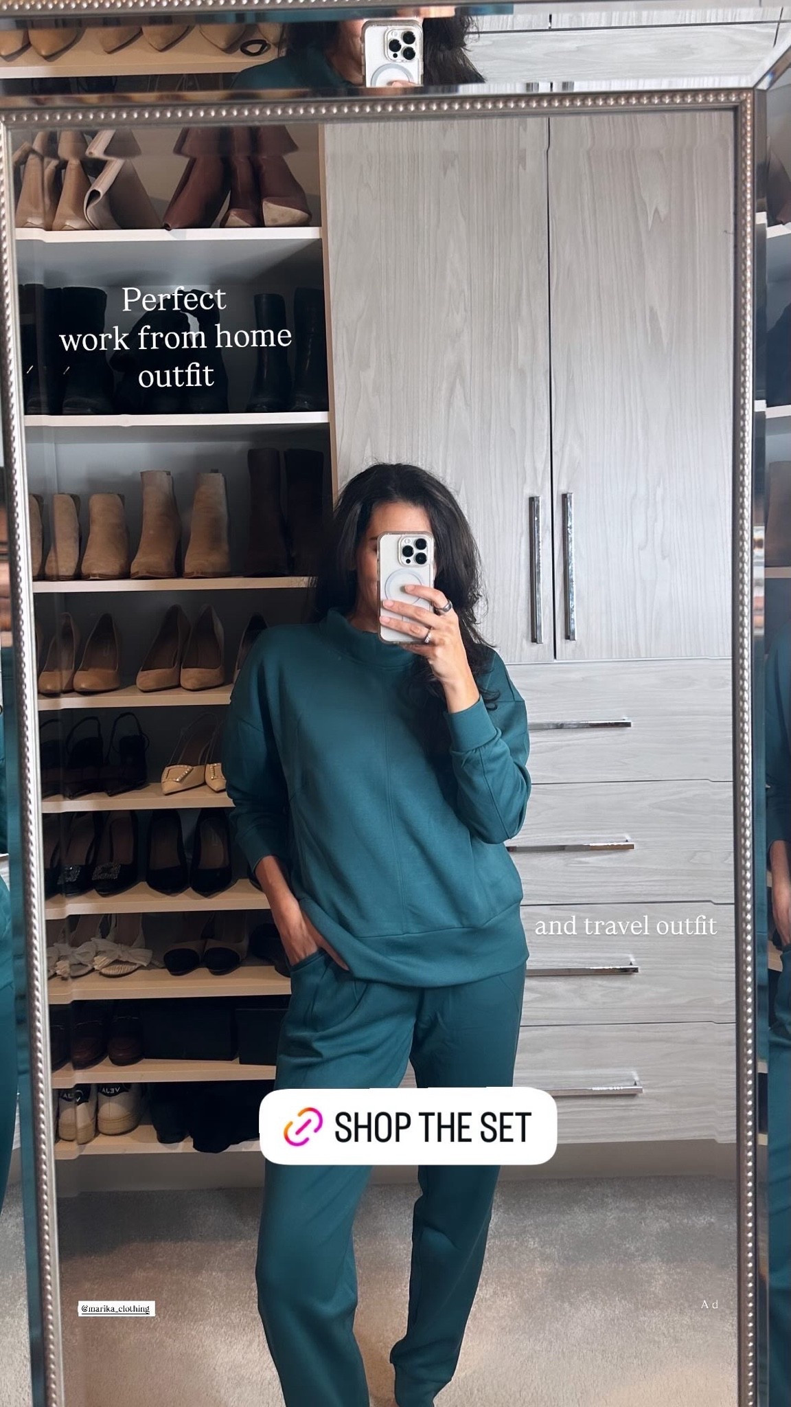 Work from home matching set that is also great as a travel outfit @marika_clothing #ad #sponsored