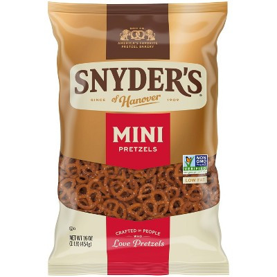 Snyder's of Hanover Pretzels Mini Pretzels Family Size - 16oz | Target