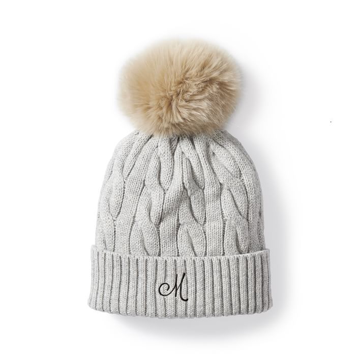 Cable Knit Pom Pom Hat | Mark and Graham