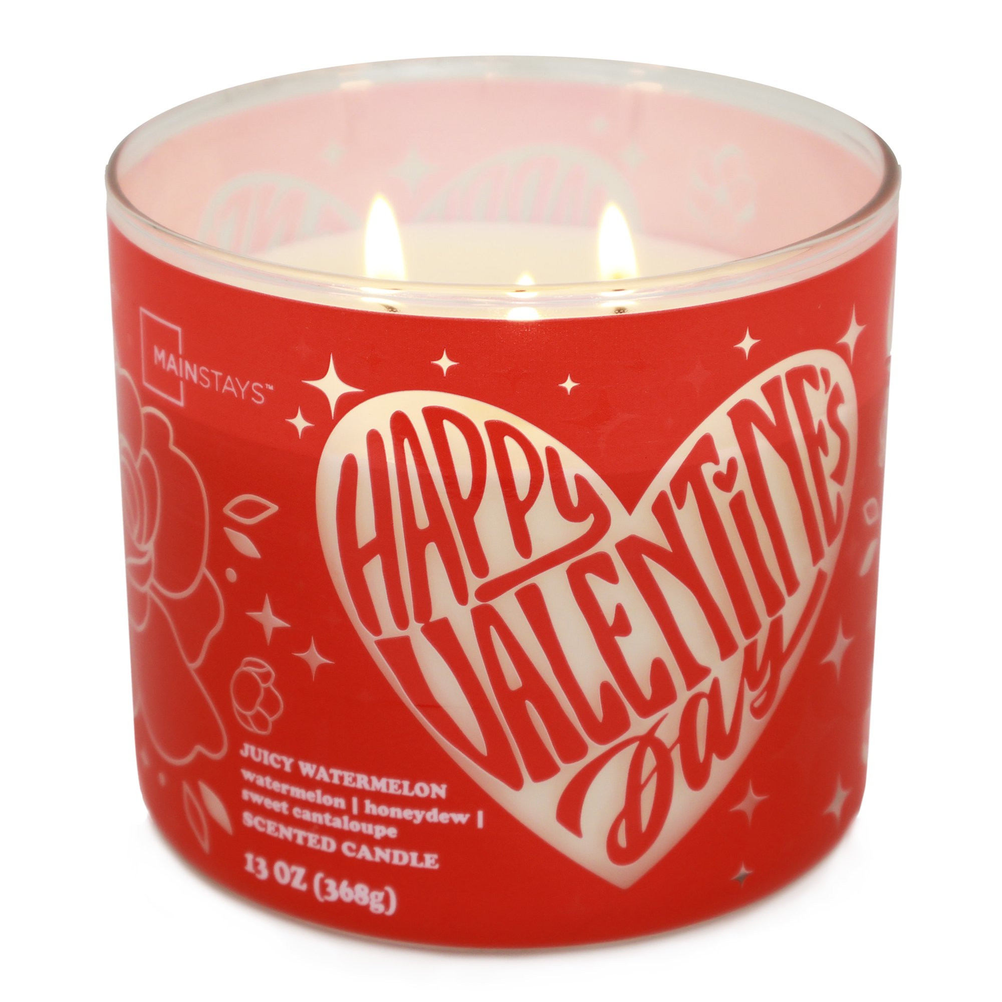 Mainstays Happy Valentine Day 3-Wick Candle, 13-Ounce | Walmart (US)