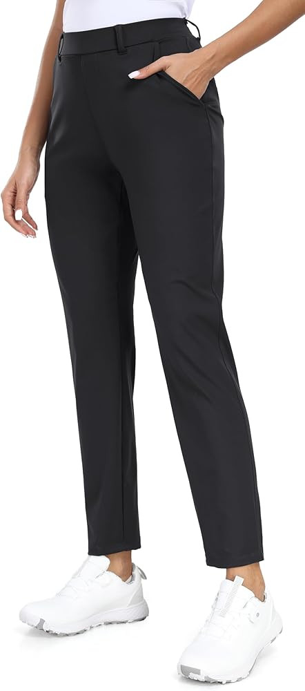 IUGA Stretchy Work Pants for Women 7/8 Ankle Golf Pants Pull On Business Casual Travel Dress Pant... | Amazon (US)