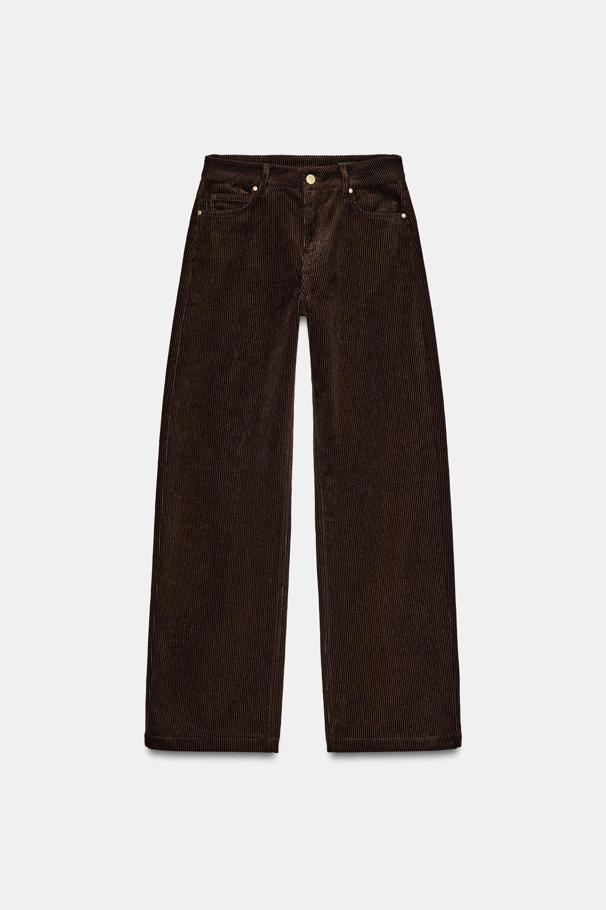 CORDUROY STRAIGHT LEG PANTS | Zara US