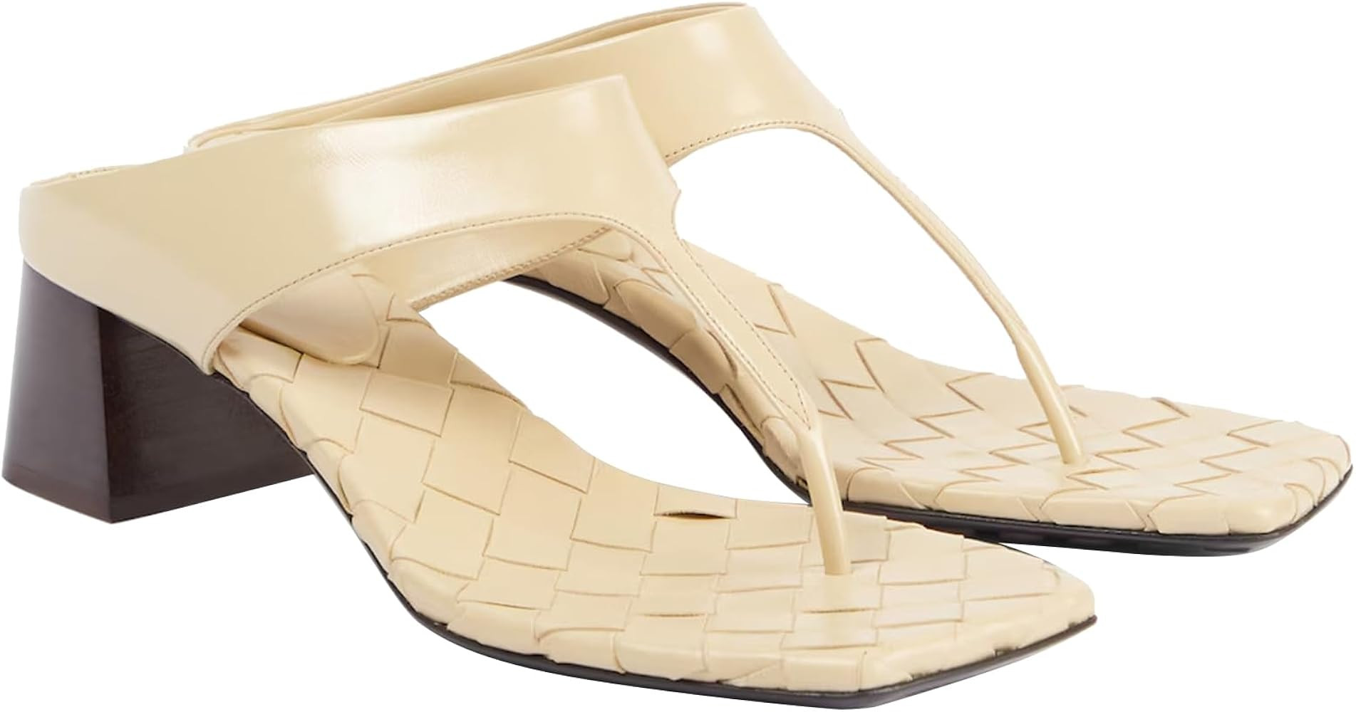 Women's Strappy Chunky Heels Flip Flop Square Open Toe Mid Heels Fashion Wedding Party Dress Thon... | Amazon (US)