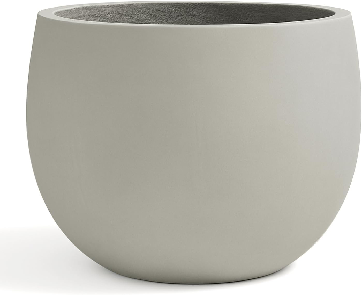 Heyzier Ball Concrete Planter Outdoor Indoor, Large Tall Cement Plant Pots for Trees Flowers (Gra... | Amazon (US)