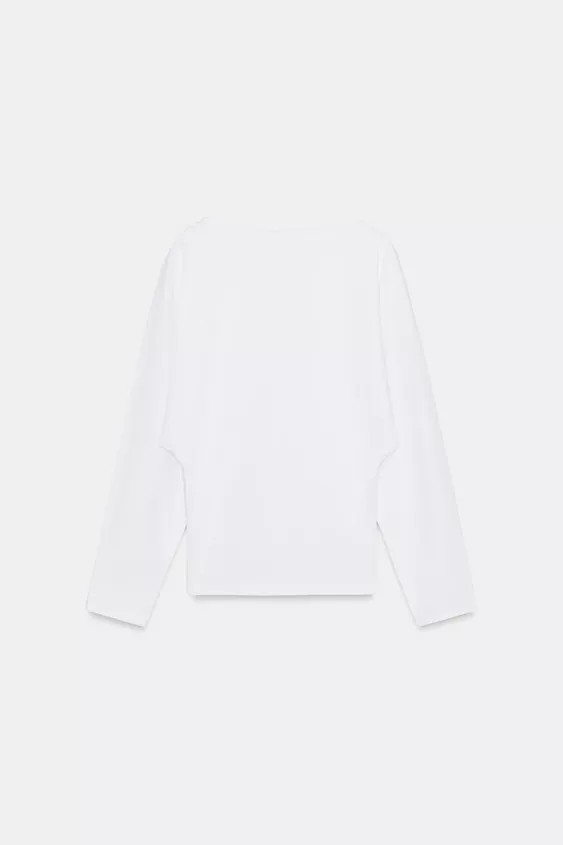 T-SHIRT AUS HEAVY COTTON MIT LANGEN ÄRMELN | Zara DE