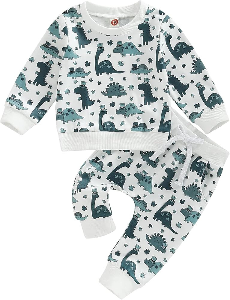 Infant Toddler Baby Boy Halloween Outfits Long Sleeve Shirts Pumpkin Sweatshirt with Pants 2Pcs Fall | Amazon (US)