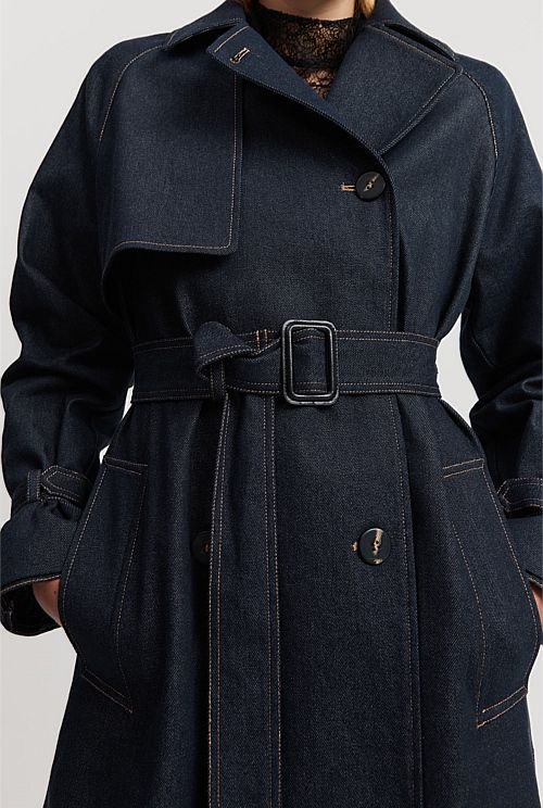 Relaxed Denim Trench | Country Road