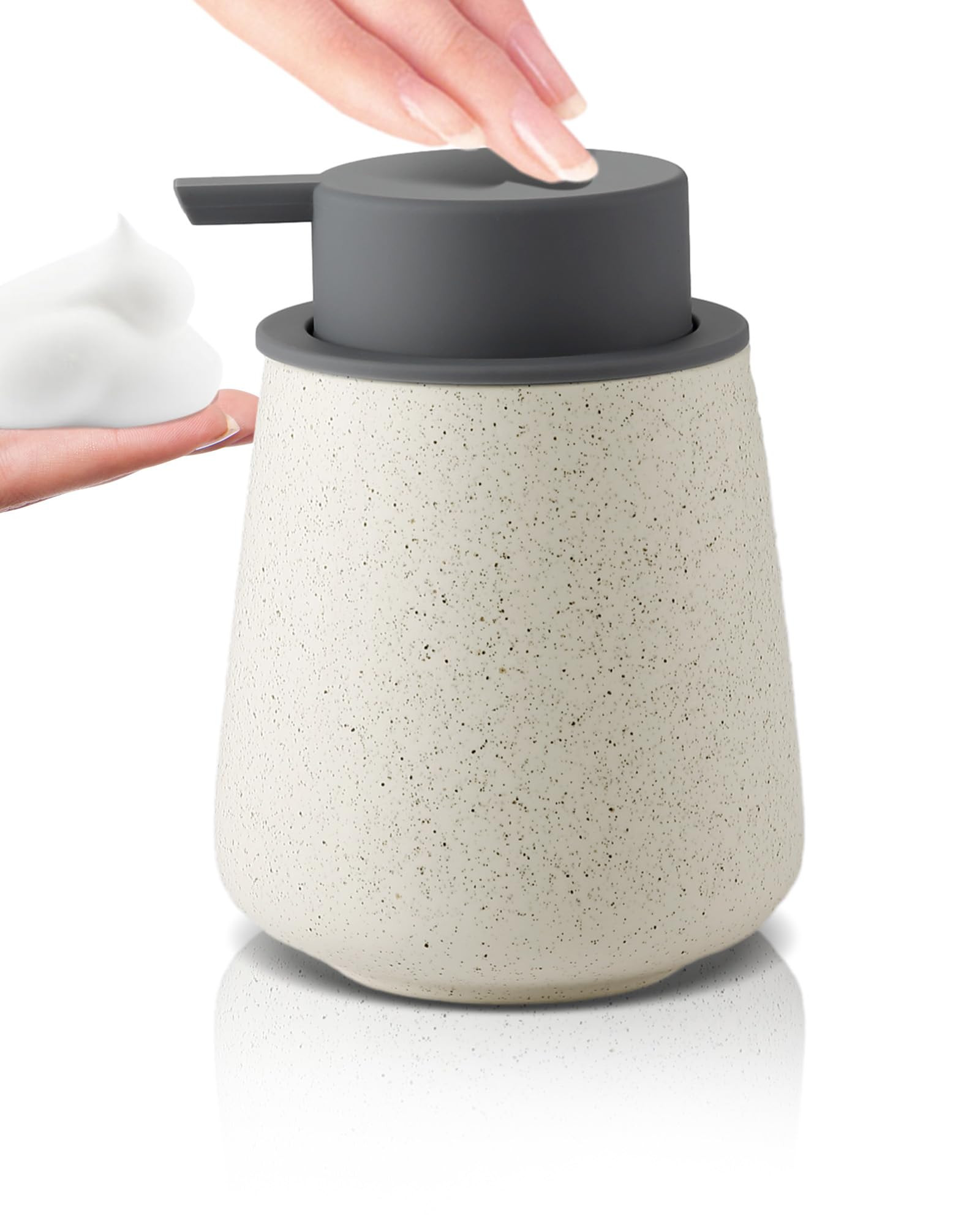 Foam Hand Soap Dispenser - 12 oz Bathroom Lotion Hand Pump Dispenser, Ceramic Foaming Soap Dispen... | Amazon (CA)