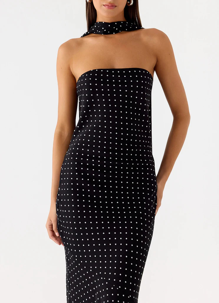 Under The Pagoda Maxi Dress - Black Polkadot | Peppermayo (Global)