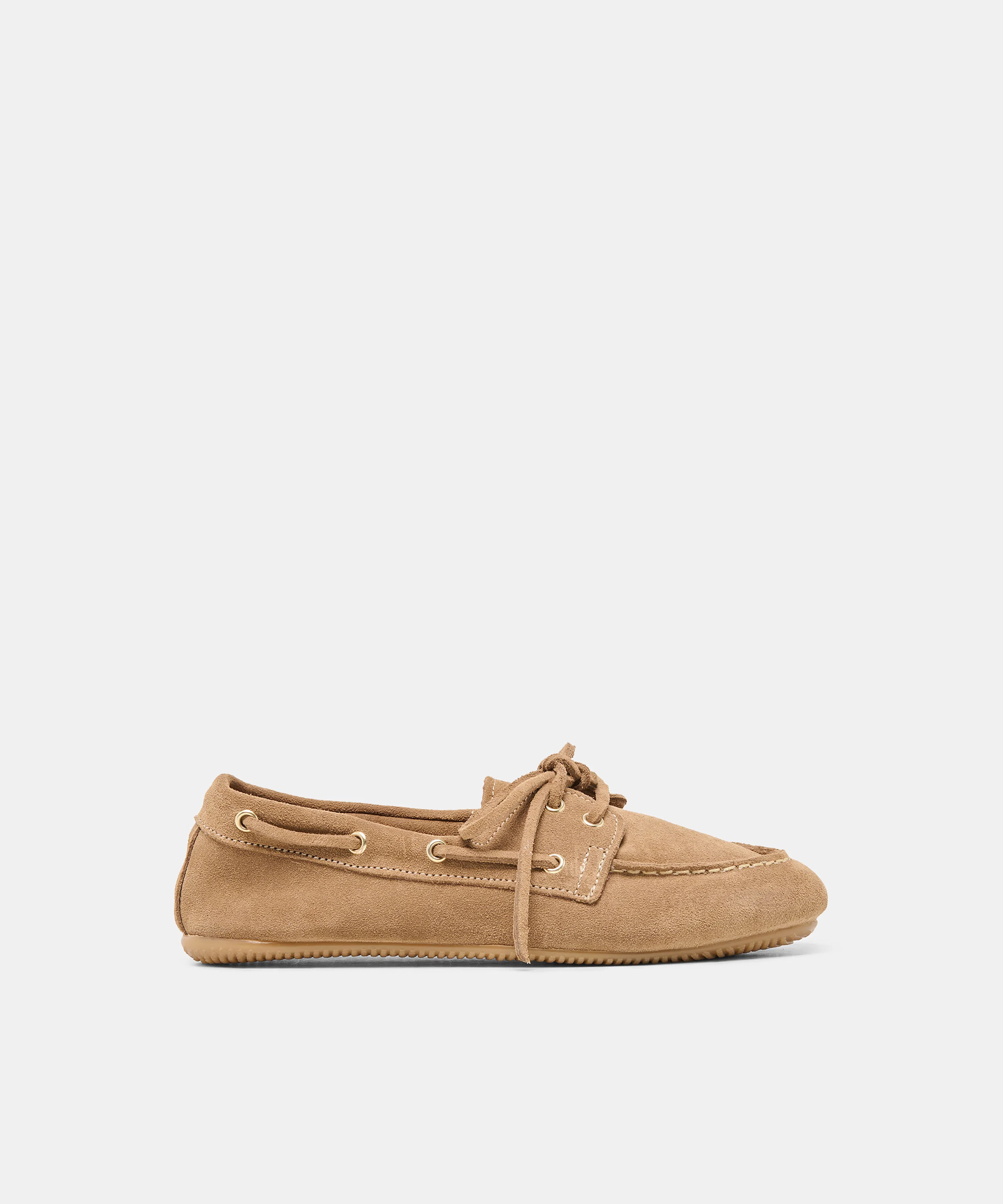 FLORAH Taupe Suede Boat Shoe Loafers | Dolce Vita | DolceVita.com