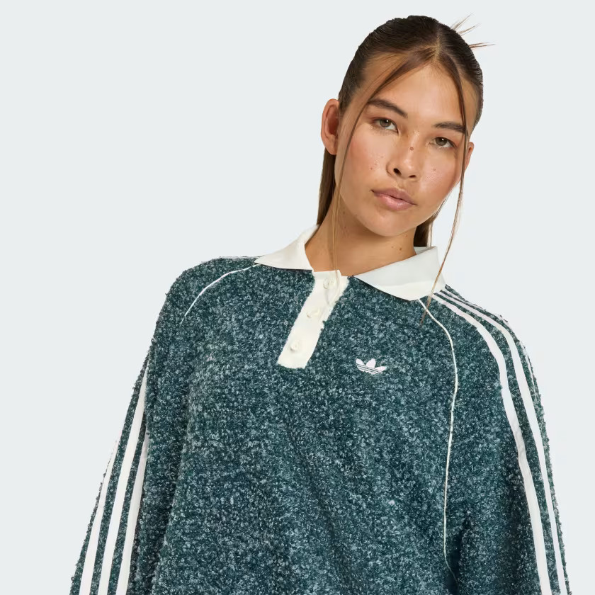 ADIDAS ORIGINALS BOUCLE OVERSIZED POLO CREW | adidas (US)
