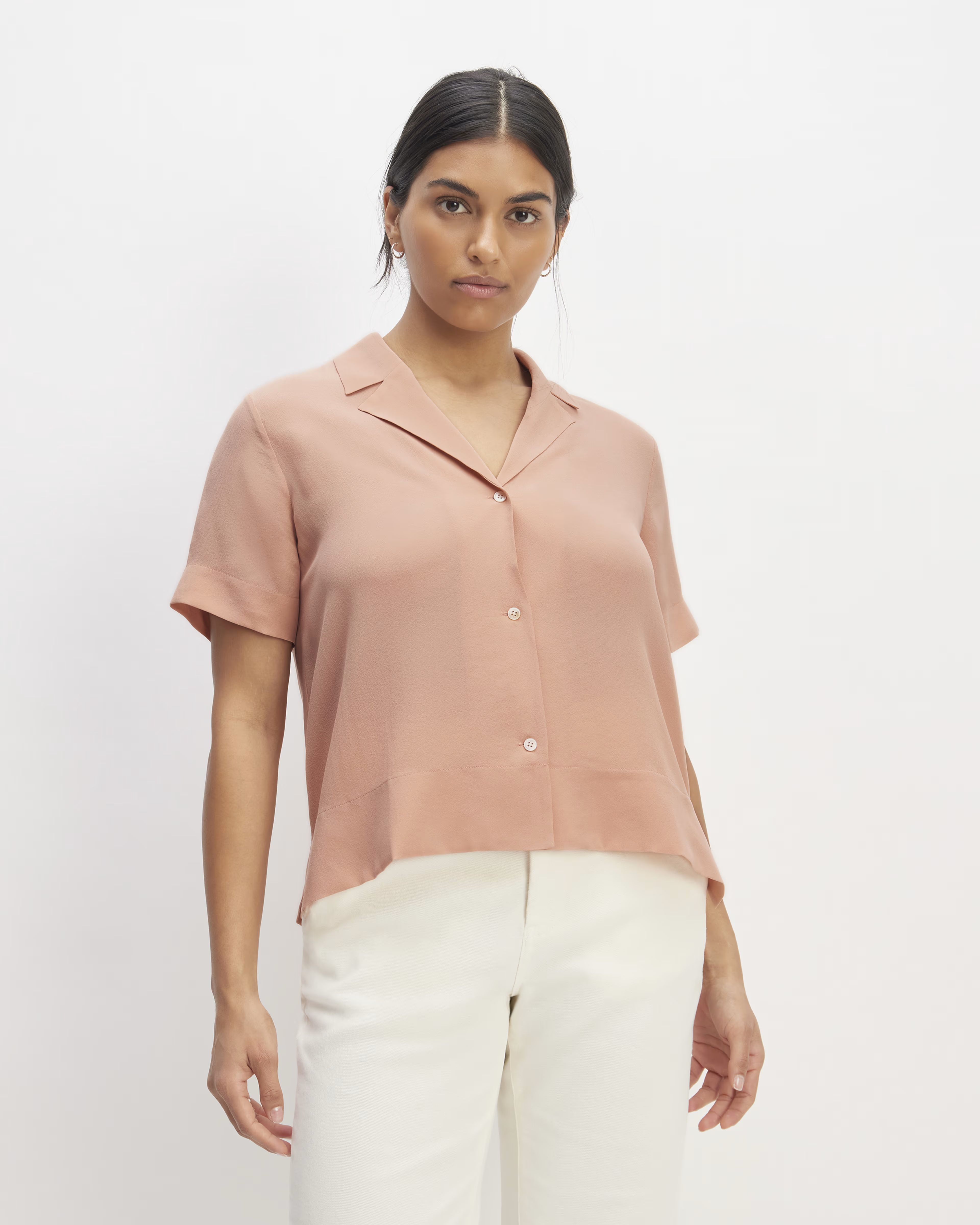 The Washable Clean Silk Short-Sleeve Notch Shirt | Everlane