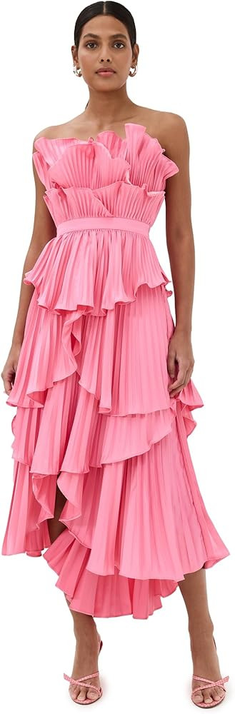 AMUR Women's Judah Scallop Pleated Dress | Amazon (US)